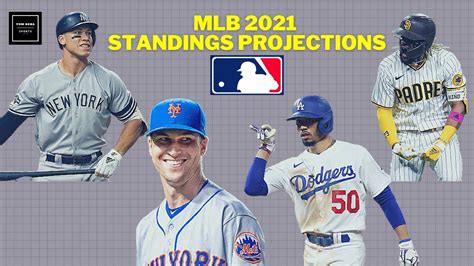 mlb standings 2021 projections